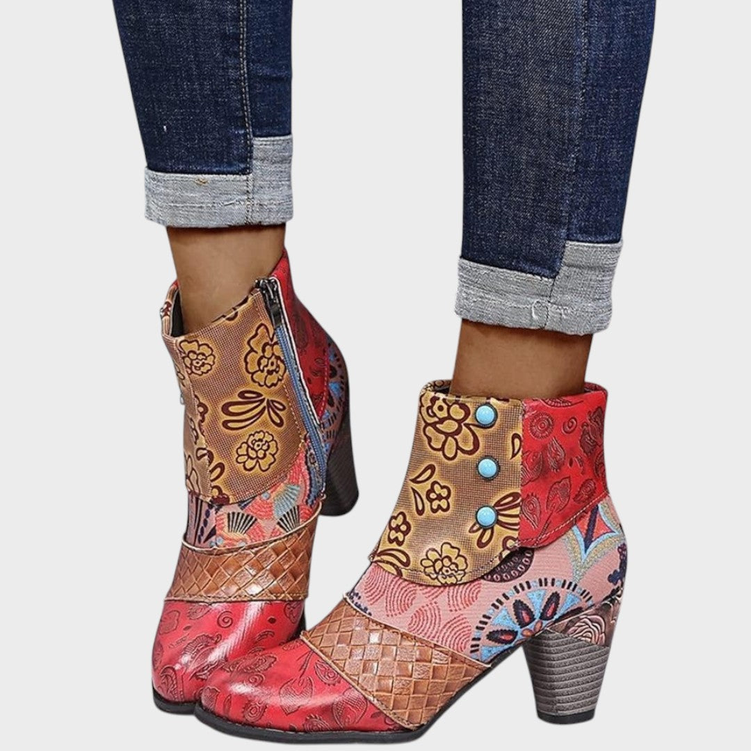Mina | Botas Cortas con Estampado
