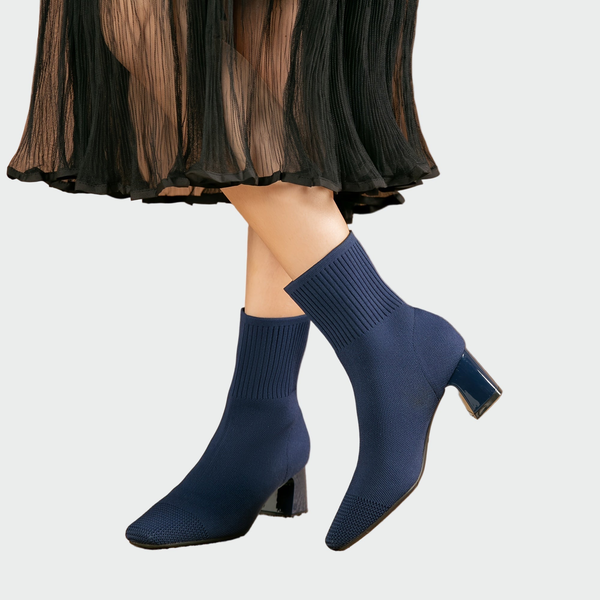 Alejandra - Orthopedic Knitted Boots in Soft Beige Tone