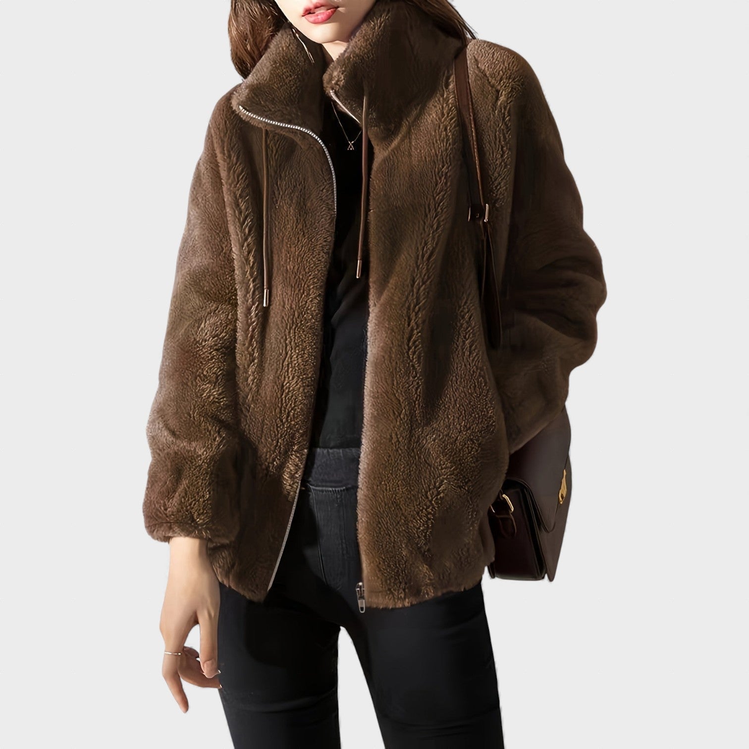 María | Chaqueta con Cremallera Acogedora