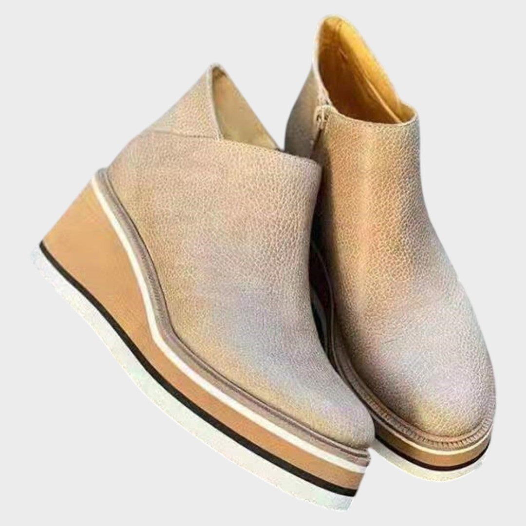 Vina | Botines de Piel con Plataforma