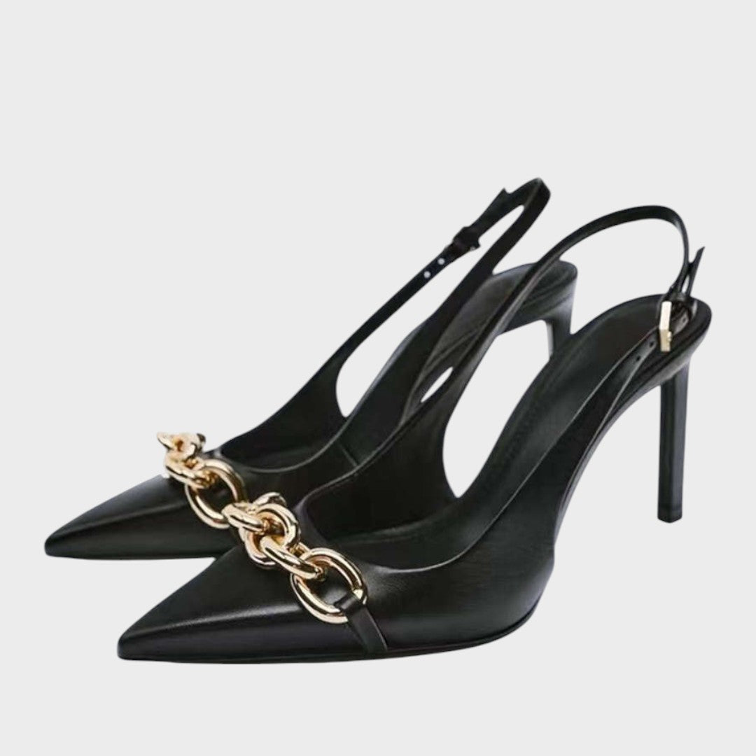 Valéria | Tacones metálicos con cadena