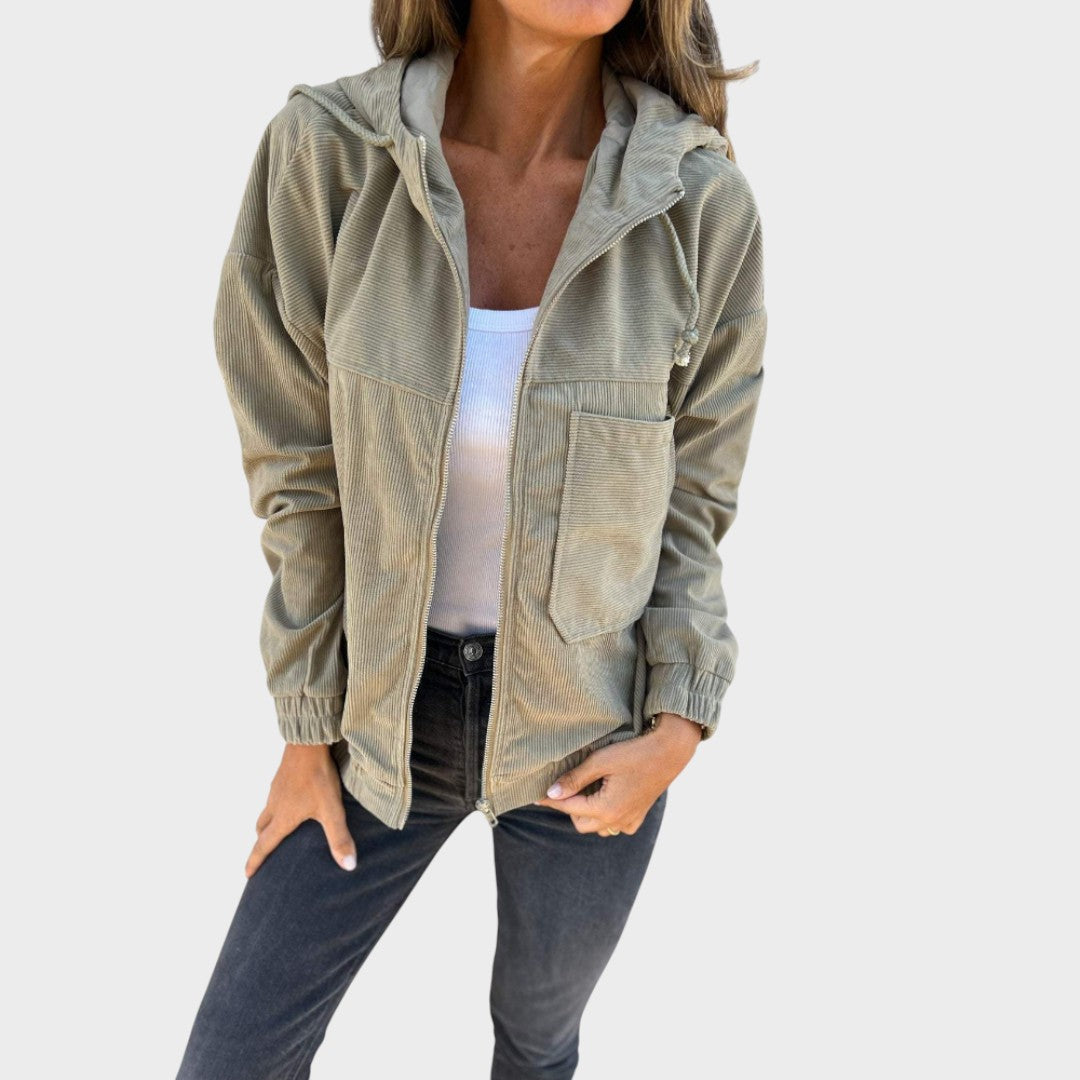Ella | Chaqueta de Pana con Capucha