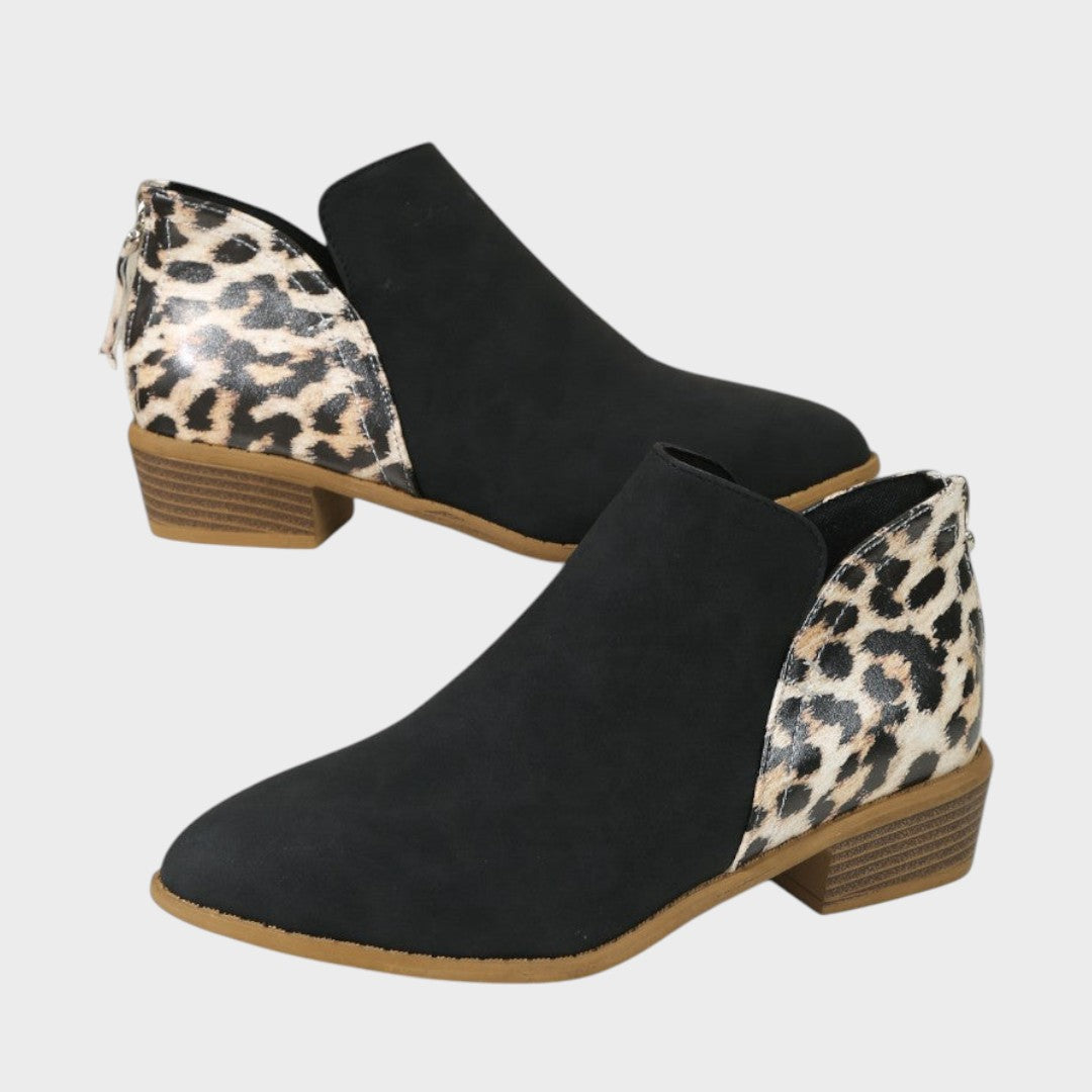 Liora | Leopard Print Orthopedic Booties
