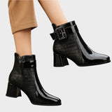 Samara |  Botines de Piel con Tacón