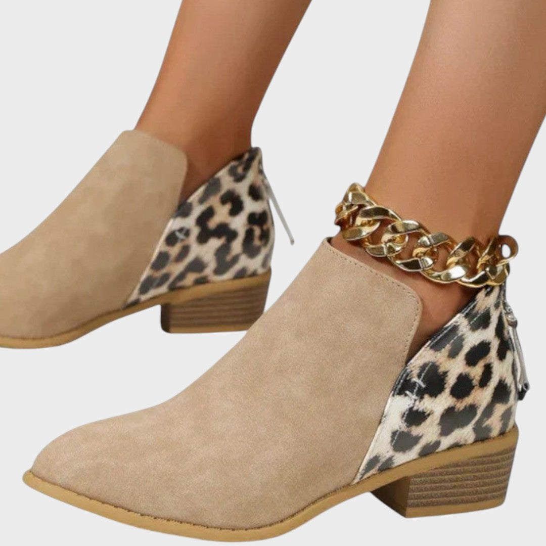 Liora | Leopard Print Orthopedic Booties