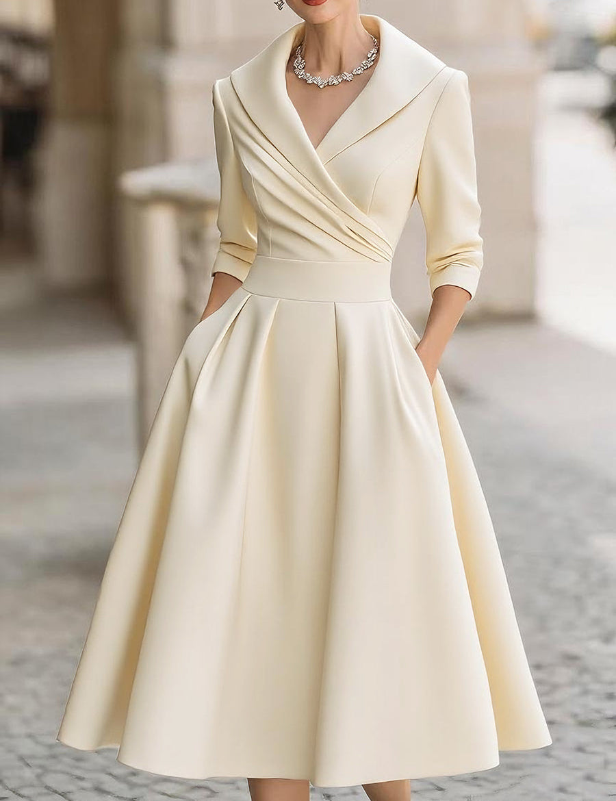 Noelia – Vestido Midi en Satén