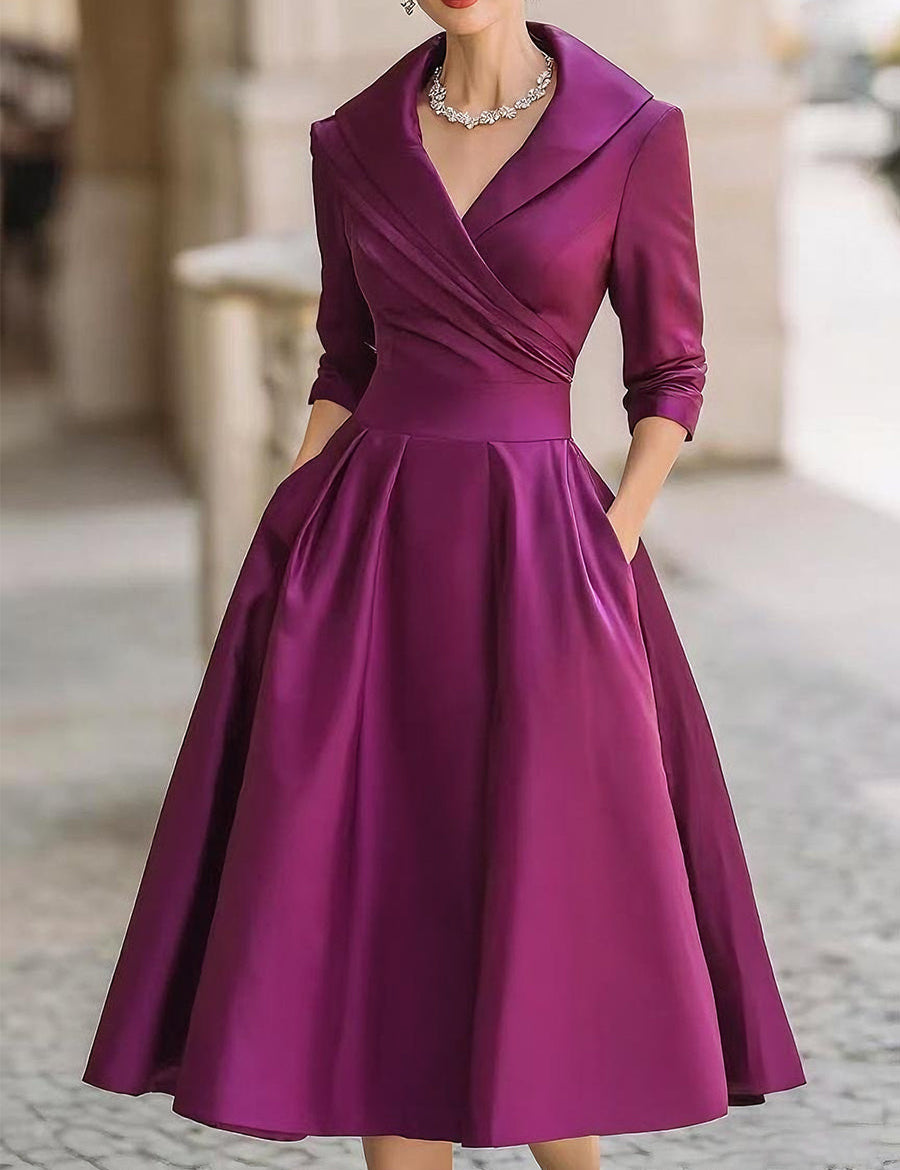 Noelia – Vestido Midi en Satén