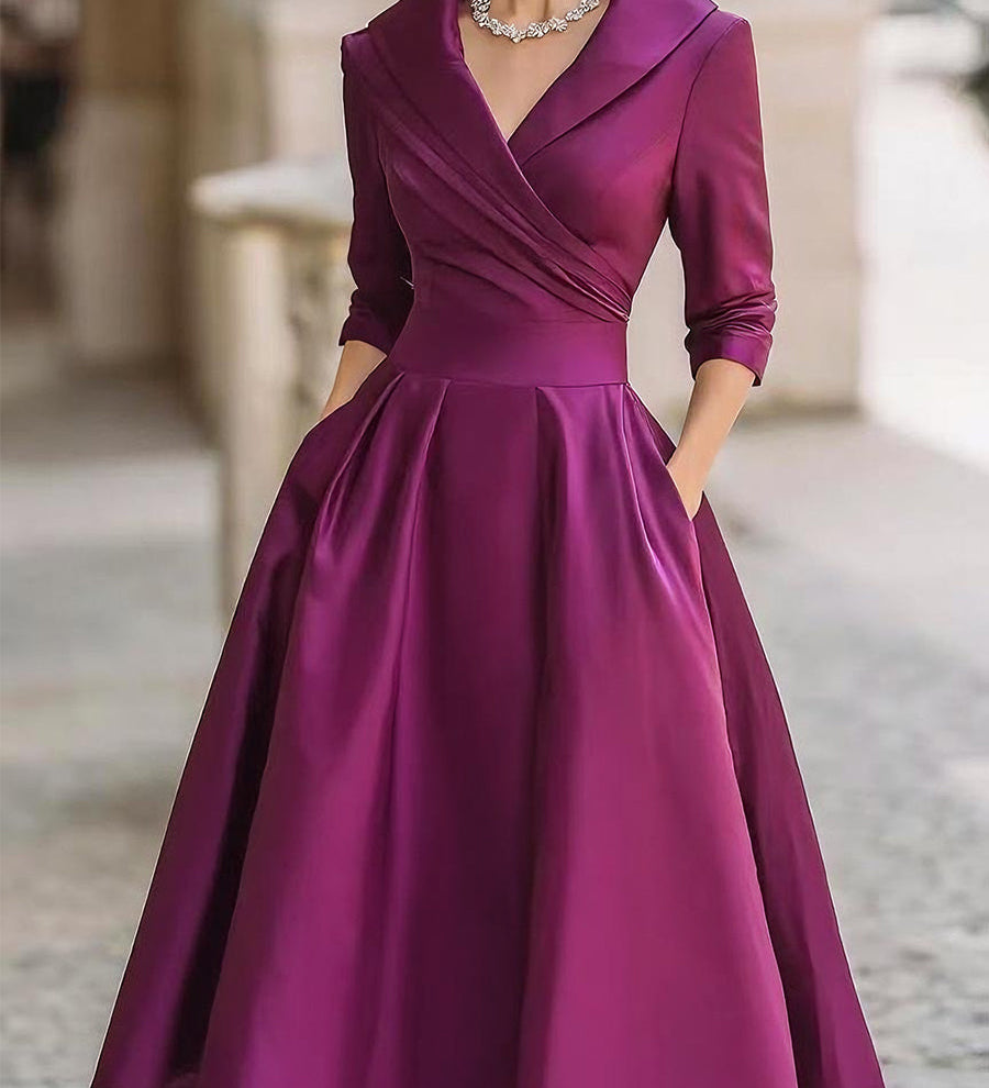 Noelia – Vestido Midi en Satén