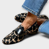 Isabel - Mocasines sin cordones de leopardo