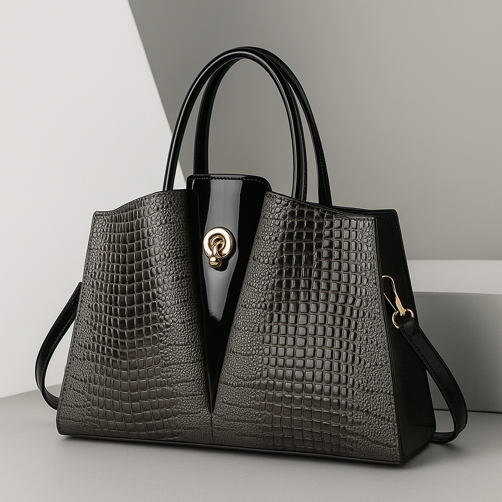 Isabella – Bolso de mano estructurado con acabado texturizado
