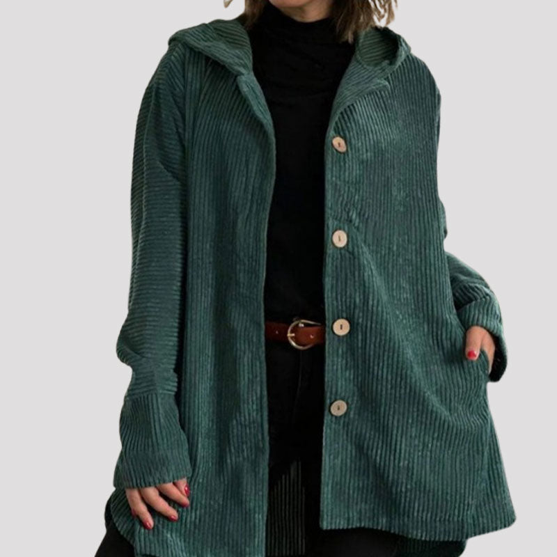 Adriana | Chaqueta casual con capucha de terciopelo para otoño