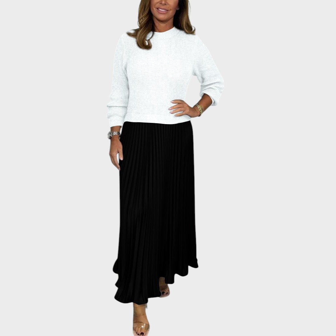 Anabela | Sweater and Pleated Skirt Set