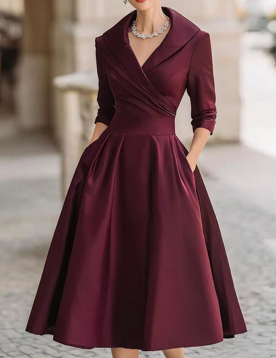 Noelia – Vestido Midi en Satén