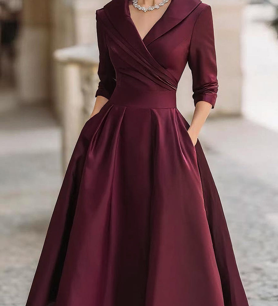 Noelia – Vestido Midi en Satén