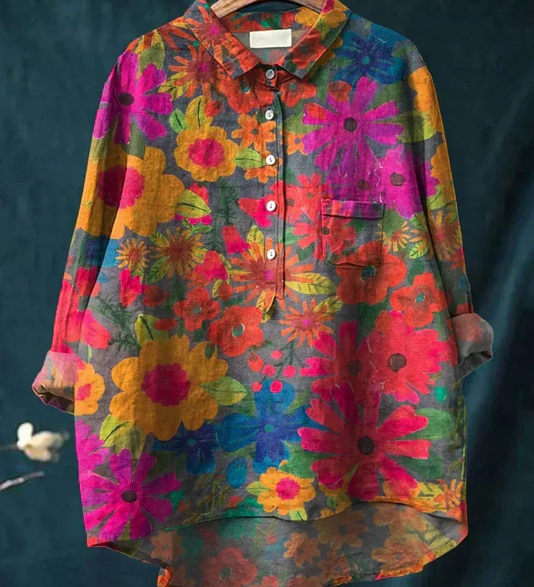 Martina - Camiseta con arte de plantas