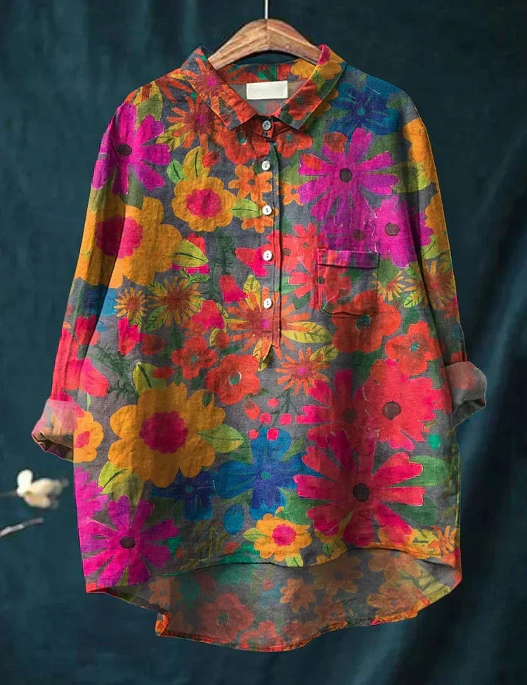 Martina - Camiseta con arte de plantas