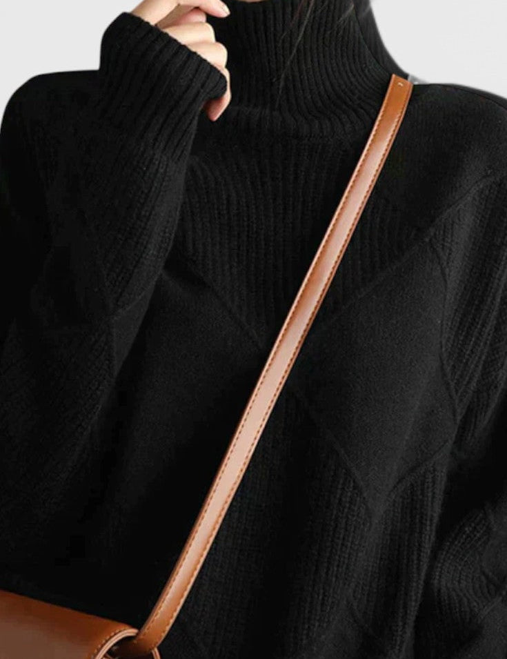 Vittoria | Suéter de Cachemira con Cuello Alto