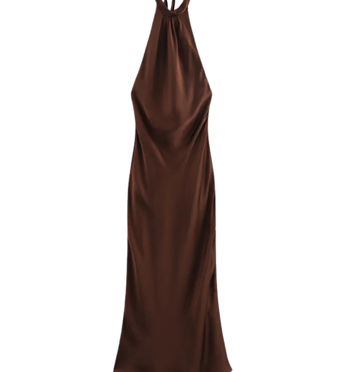 Vestido de Satén con Espalda Descubierta