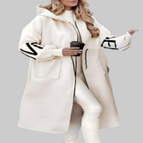Elena | Chaqueta de mujer con mangas de punto y capucha