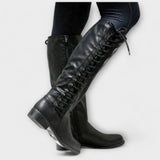 Paula - Botines De Cuero Con Cordones Elegantes Urbanos