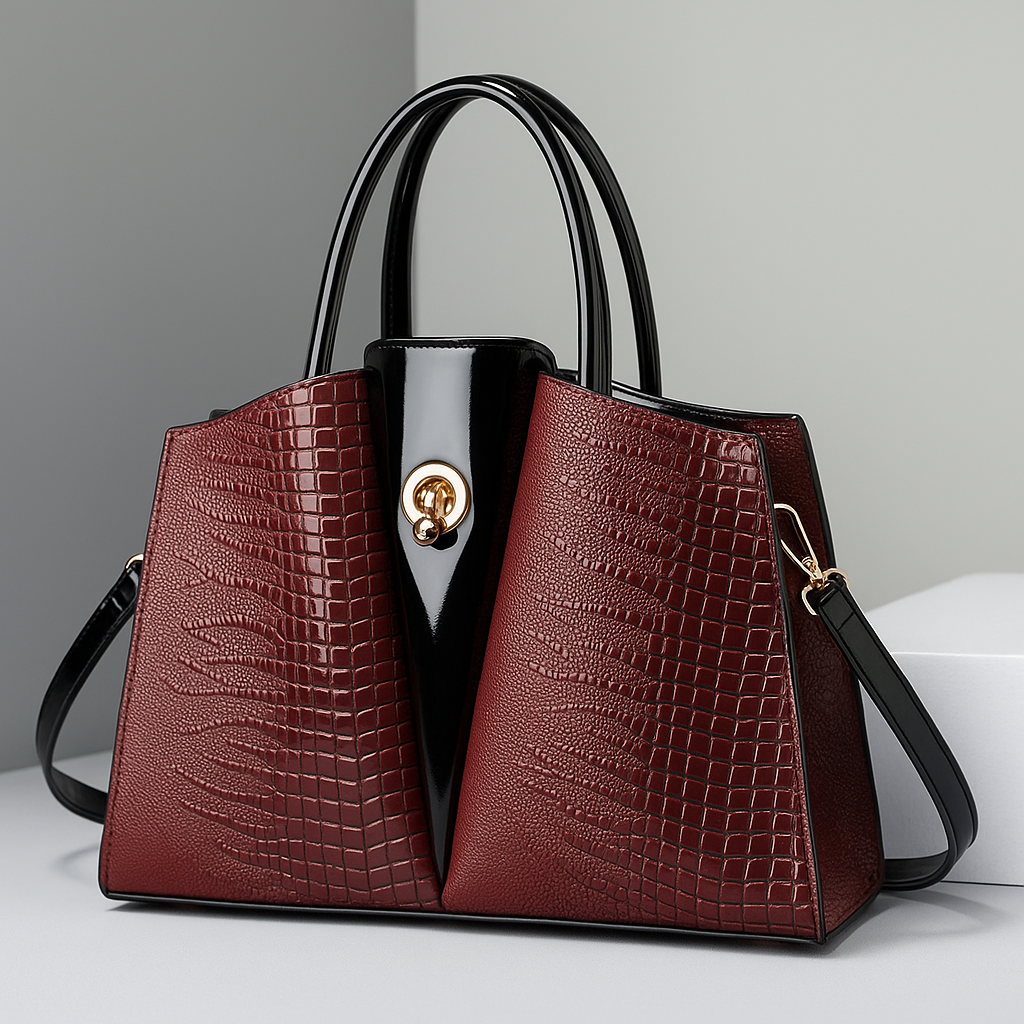 Isabella – Bolso de mano estructurado con acabado texturizado
