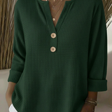 Lucinda™ | Top de Botón Henley