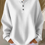 Mirabel™ | Sudadera Henley de Waffle Acogedora