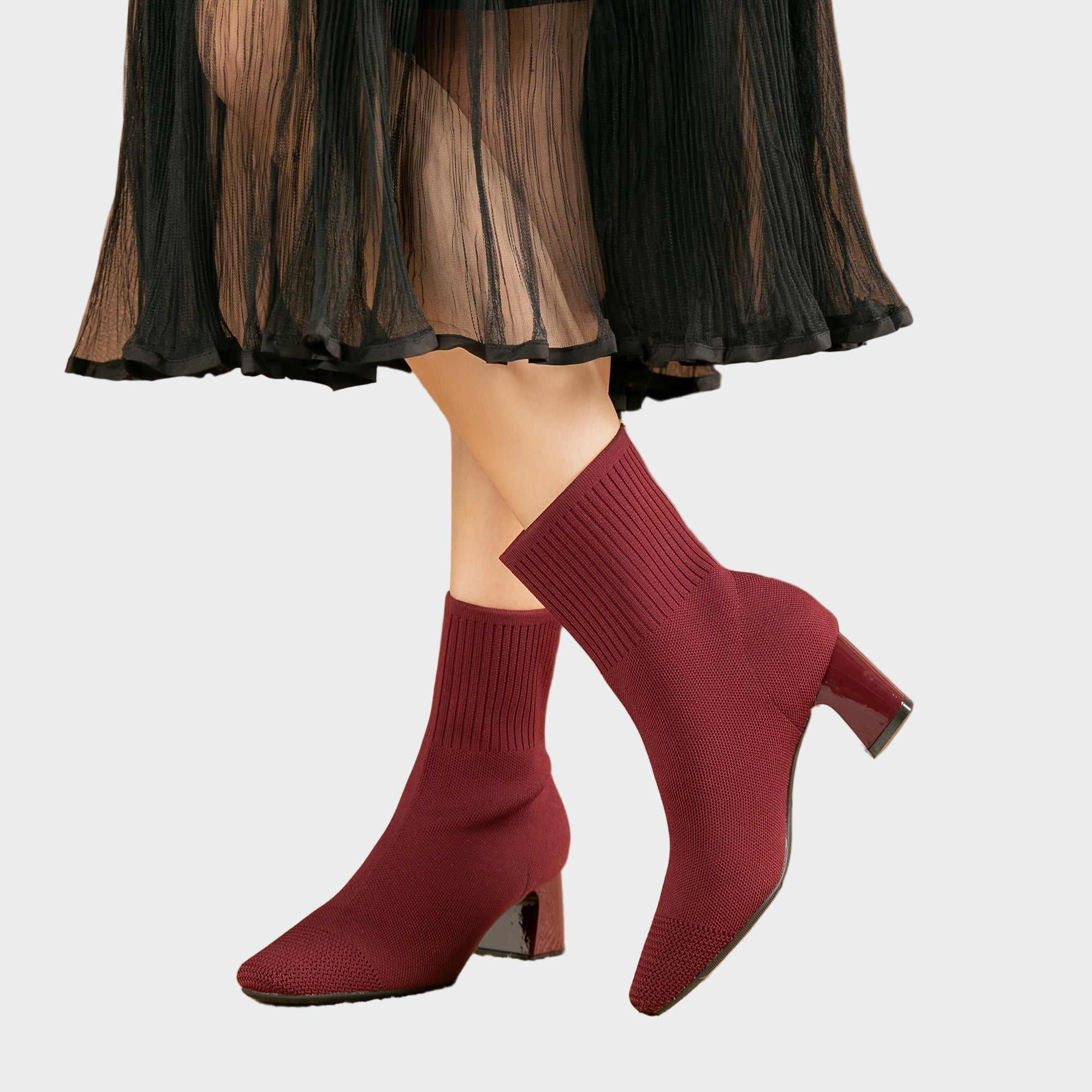 Alejandra - Orthopedic Knitted Boots in Soft Beige Tone