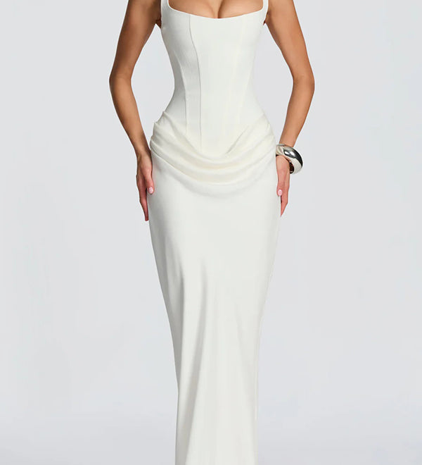 Leonor - Vestido maxi de escote cuadrado