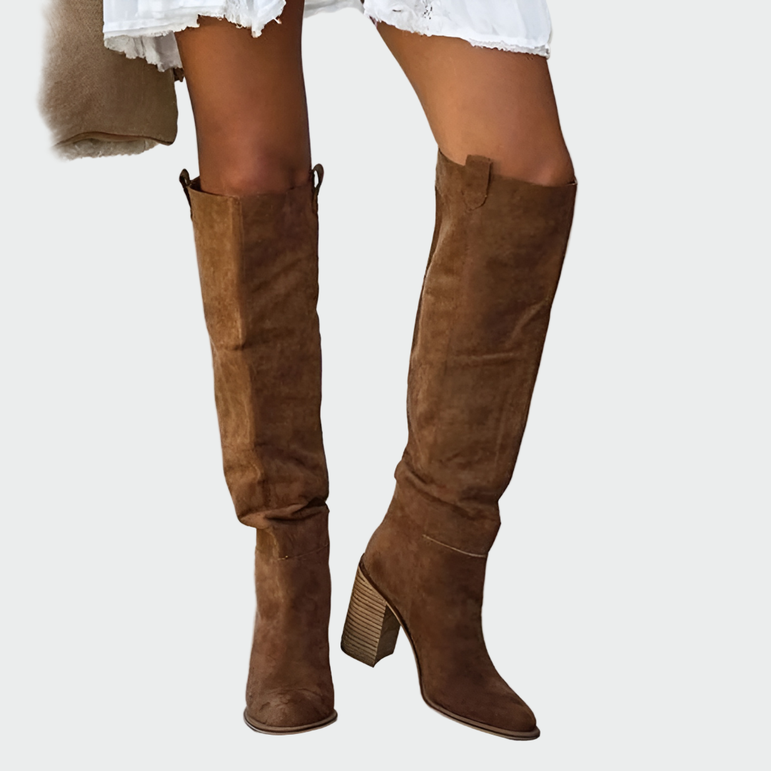 Daniela - Elegant Leather Knee-High Orthopedic Boots