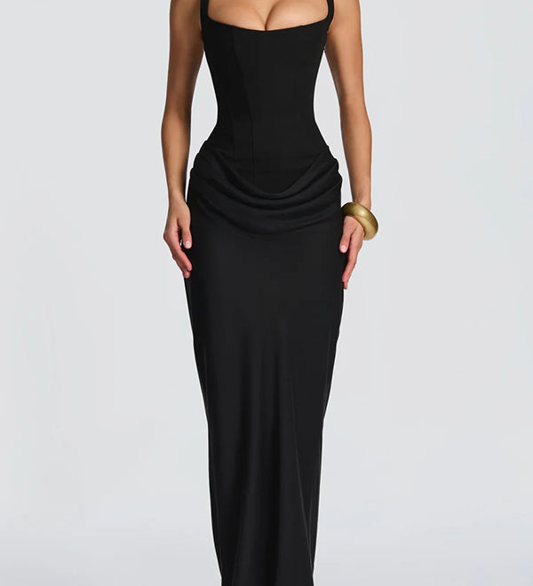 Leonor - Vestido maxi de escote cuadrado