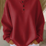Mirabel™ | Sudadera Henley de Waffle Acogedora