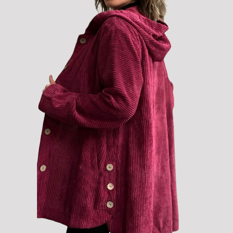 Adriana | Chaqueta casual con capucha de terciopelo para otoño