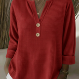 Lucinda™ | Top de Botón Henley