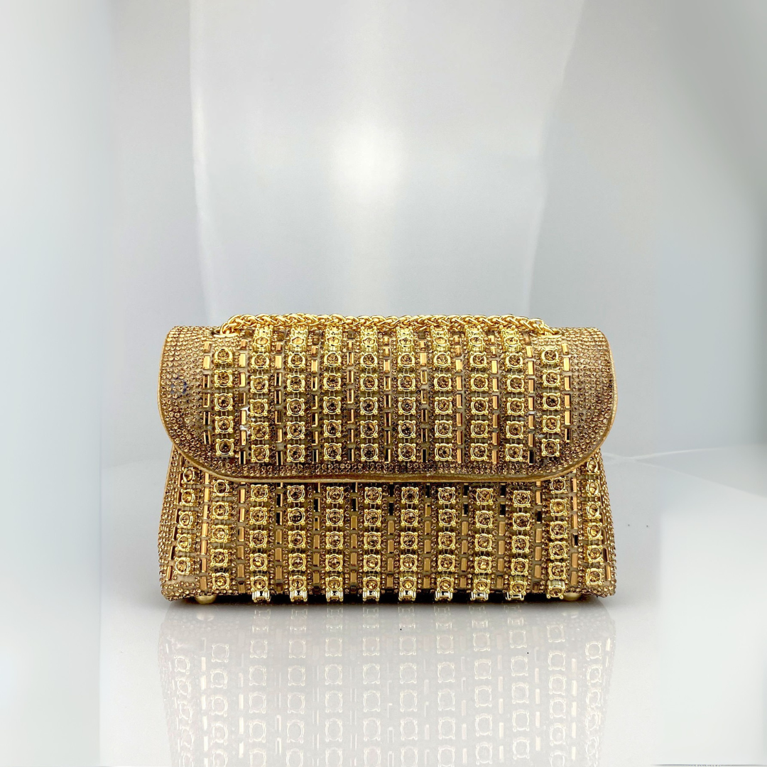 Alba | Chic Chain and Rhinestone Shoulder Bag
