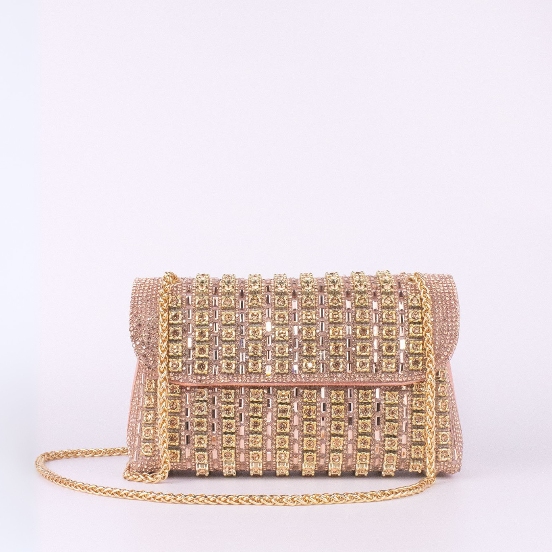 Alba | Chic Chain and Rhinestone Shoulder Bag
