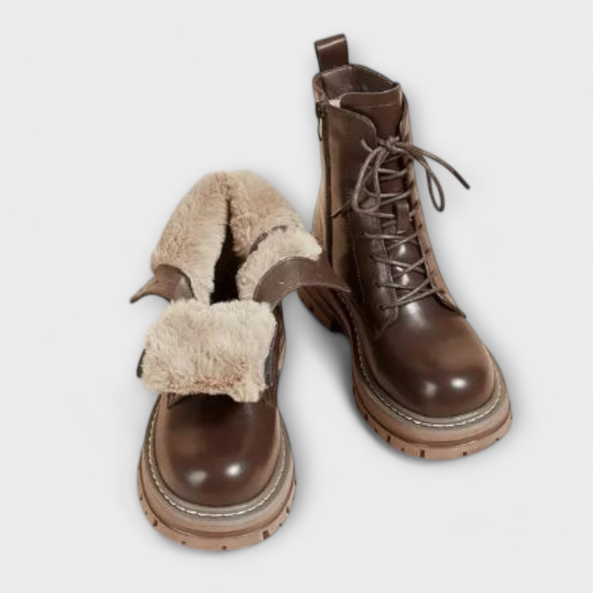 Lourdes - Botas de cuero cálidas, modernas y duraderas