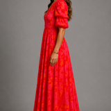 Olympe | Vestido Fluido en Rosa y Naranja