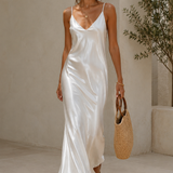Alma | Vestido de Satén Elegante con Jersey