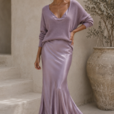 Alma | Vestido de Satén Elegante con Jersey