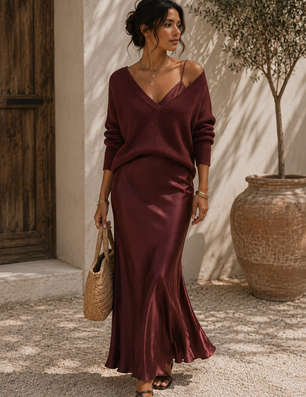 Alma | Vestido de Satén Elegante con Jersey