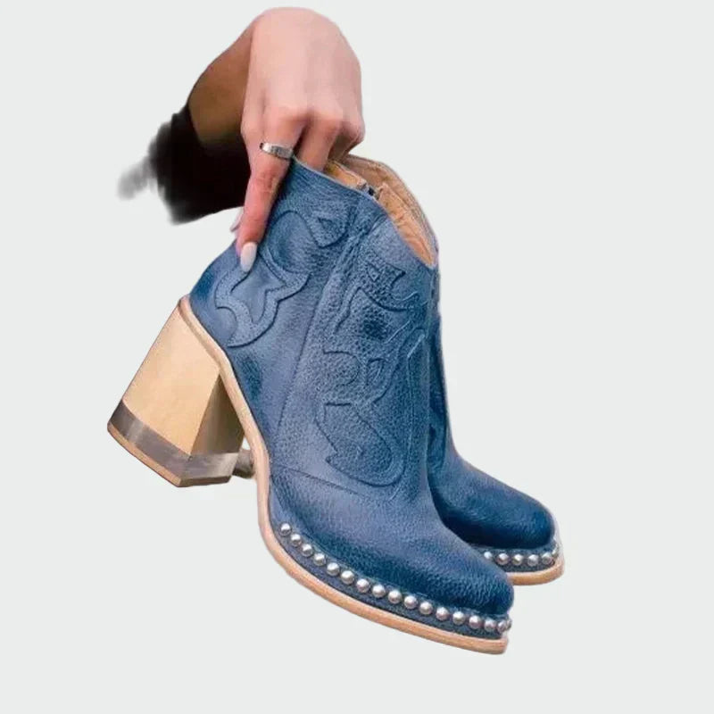 Irene - Distinctive Embroidered Leather Boots