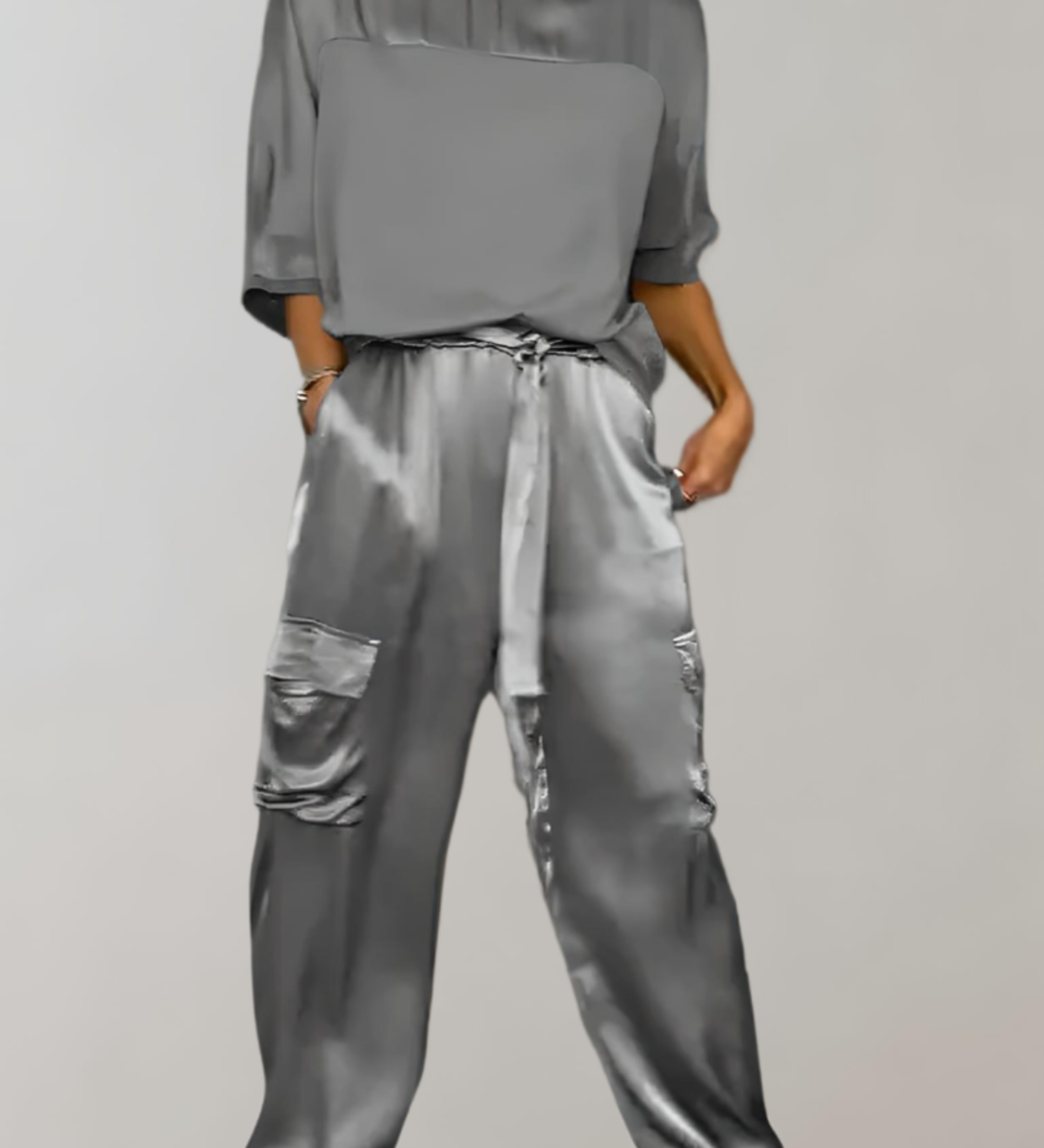 Alicia | Conjunto de lounge cargo sedoso