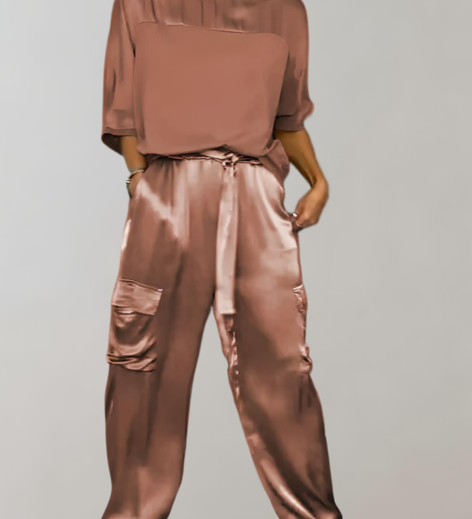 Alicia | Conjunto de lounge cargo sedoso