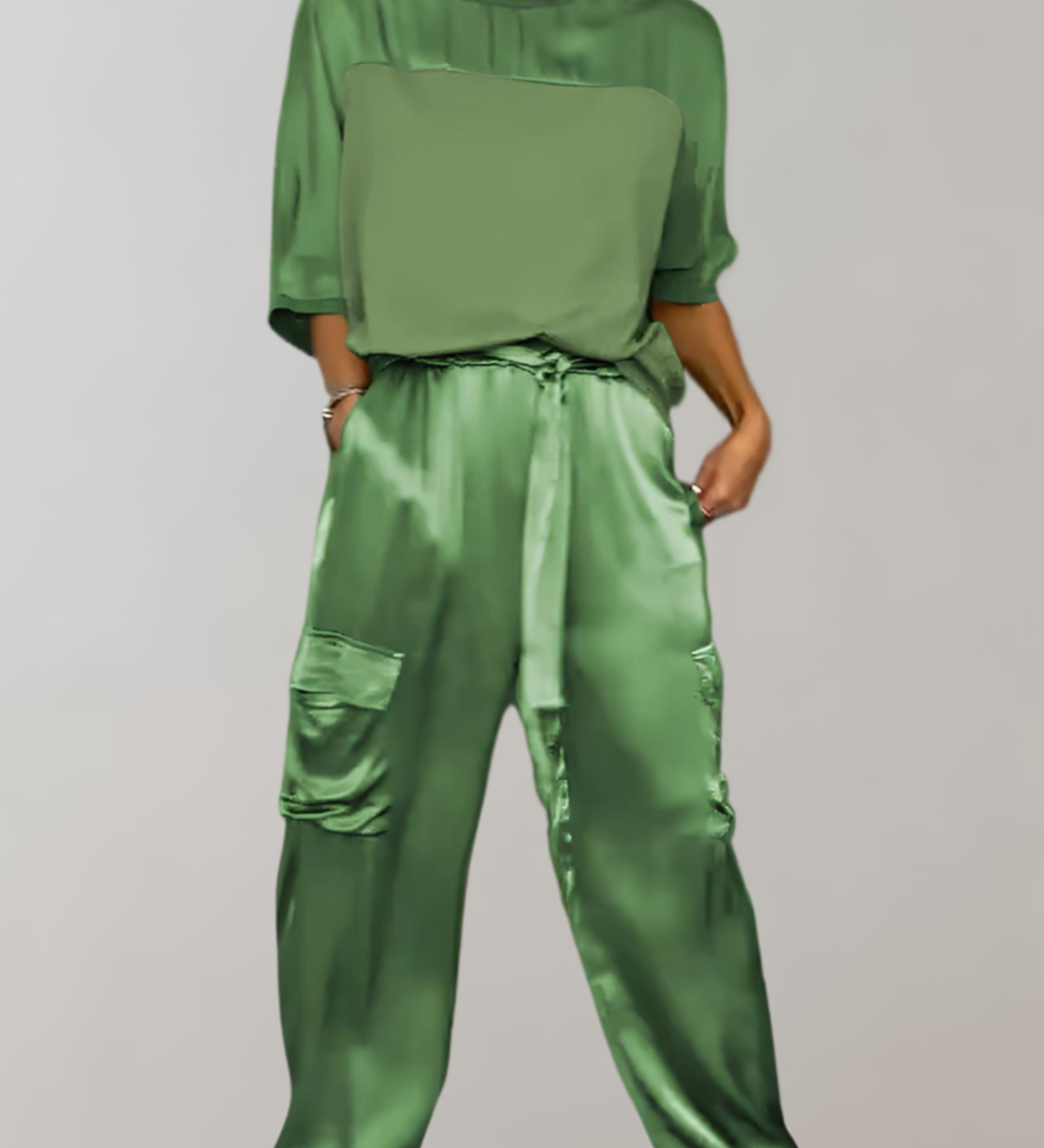 Alicia | Conjunto de lounge cargo sedoso
