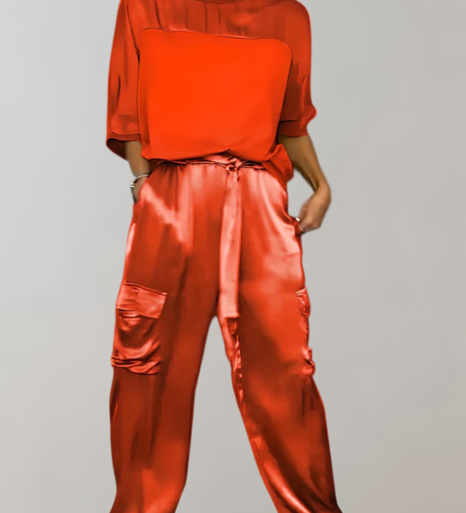 Alicia | Conjunto de lounge cargo sedoso