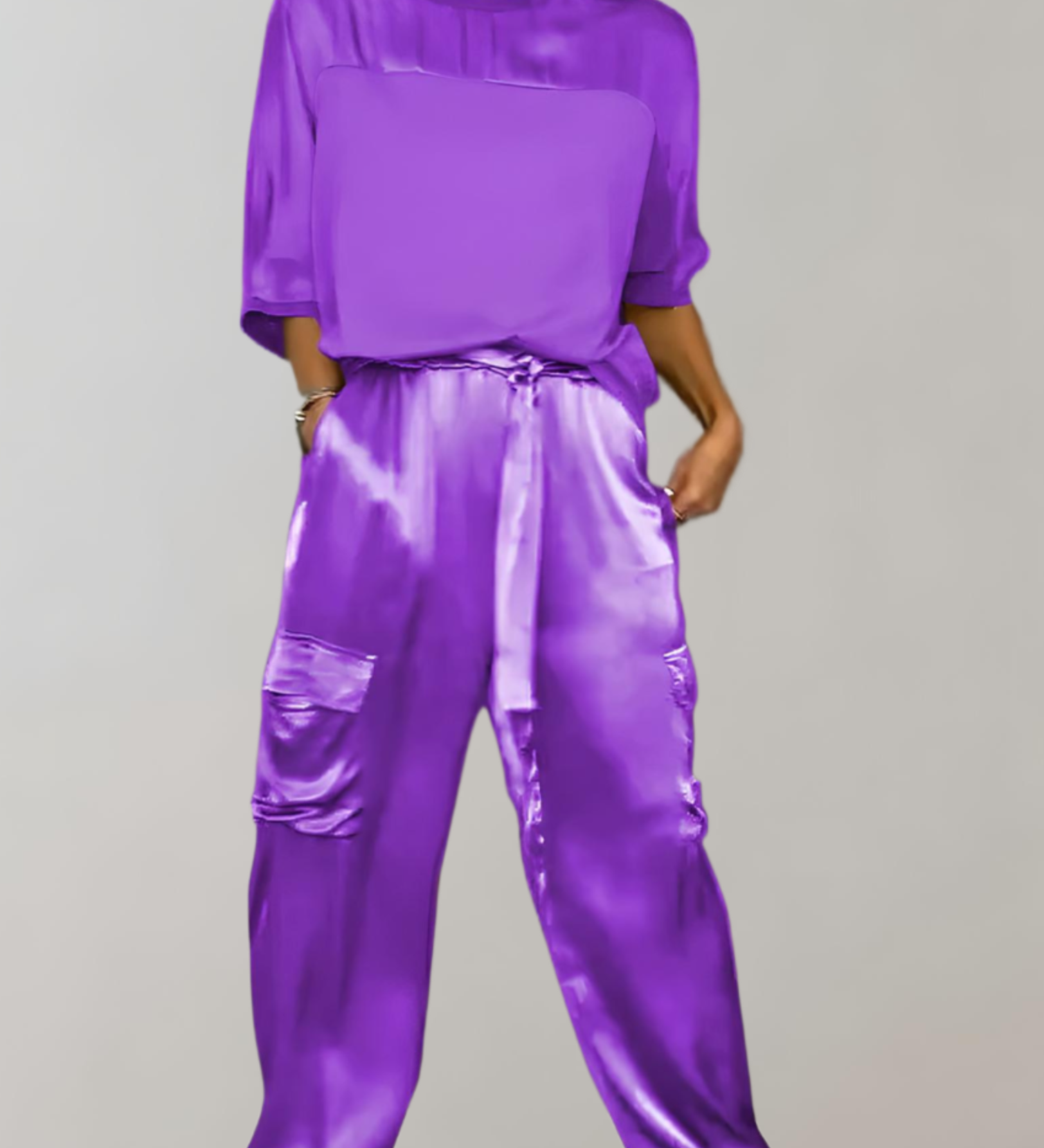 Alicia | Conjunto de lounge cargo sedoso