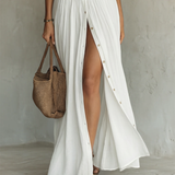 White Linen Maxi Dress