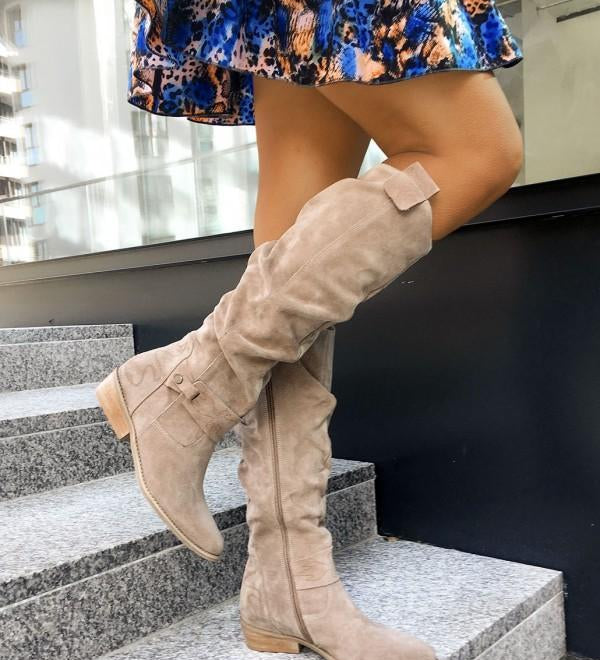 Lina - Botas de ante cómodas y cálidas para mujer