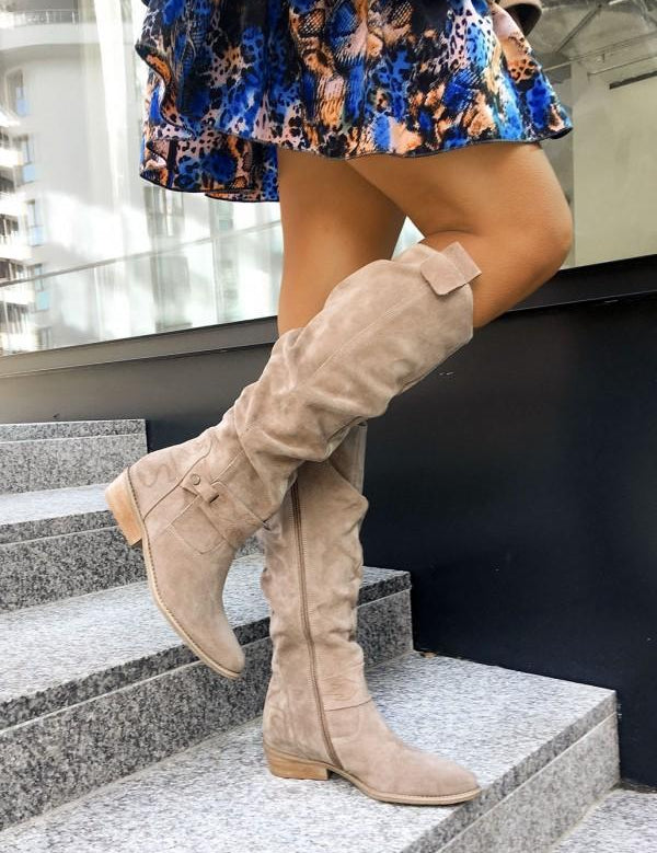Lina - Botas de ante cómodas y cálidas para mujeres